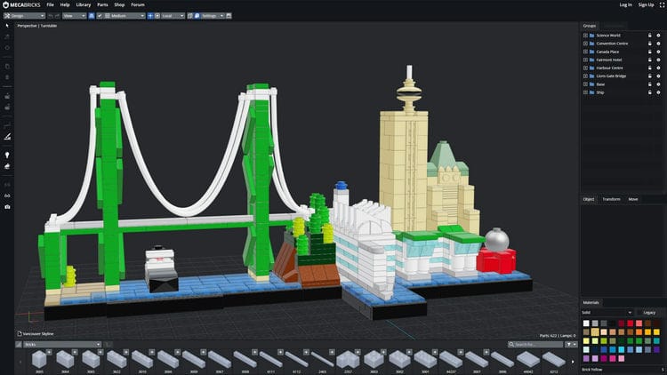 Інструменти для початку створення власних творів LEGO